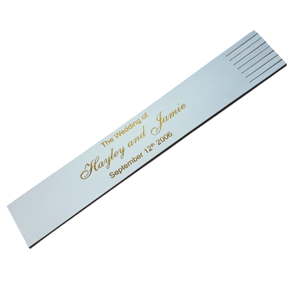Metallic Gold print on White Bookmark
